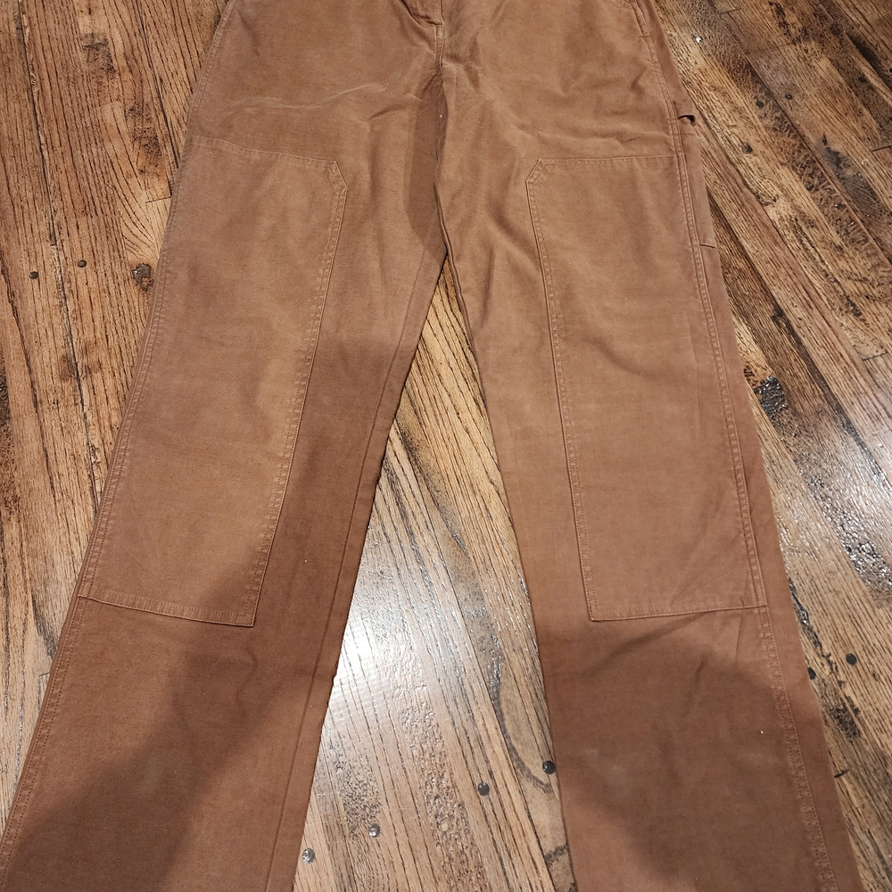 Women's Brown Utility Wide-Leg Pants